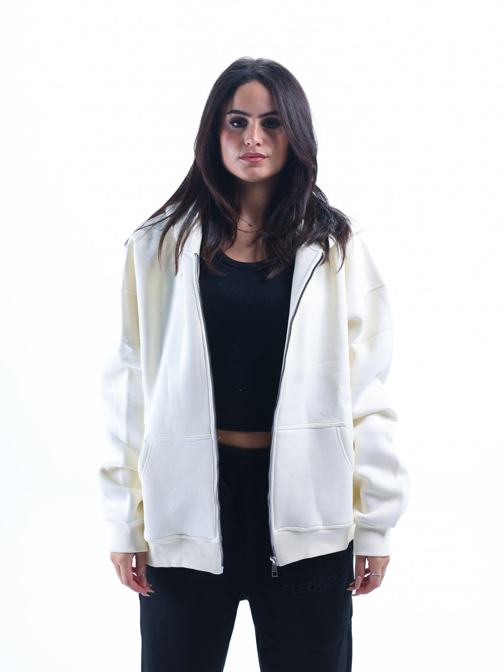 Pledges Cream Zip-Up Jacket
