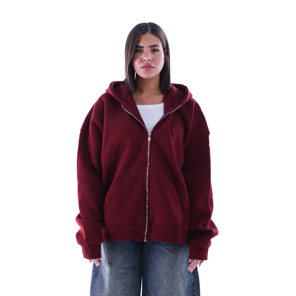 Pledges Burgundy Zip-Up Jacket