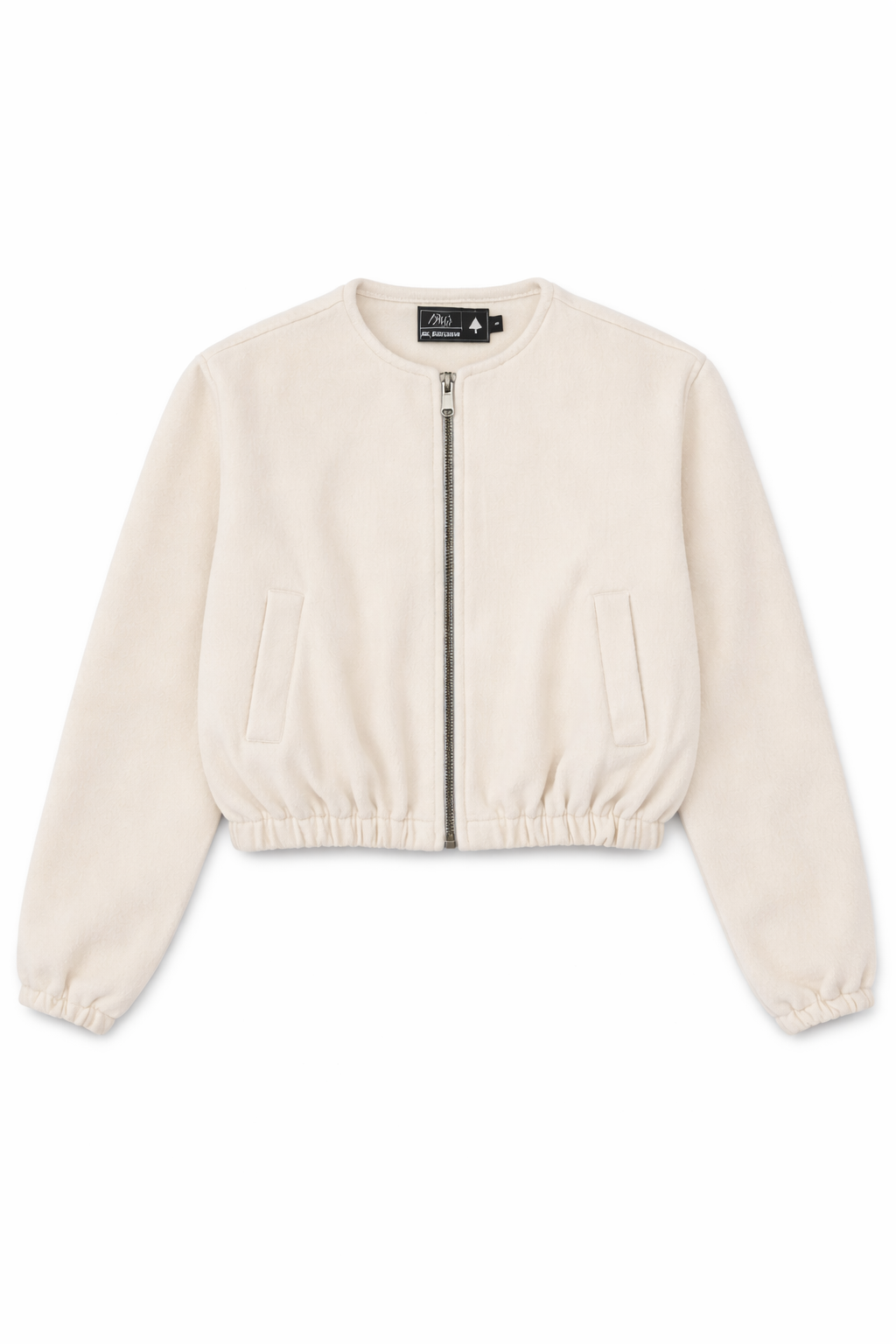Pledges Women Cream Wool Cropped Jacket